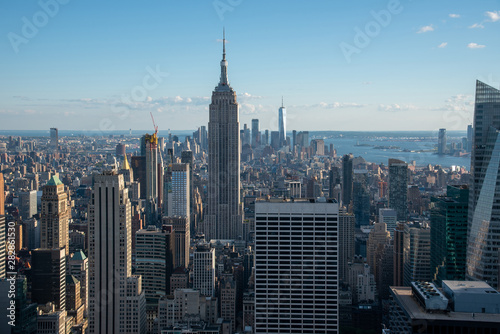 Looking South from the top of Manhattans midtown  NYC  USA 