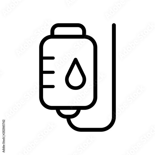 Blood Bag Vector Icon Design Template