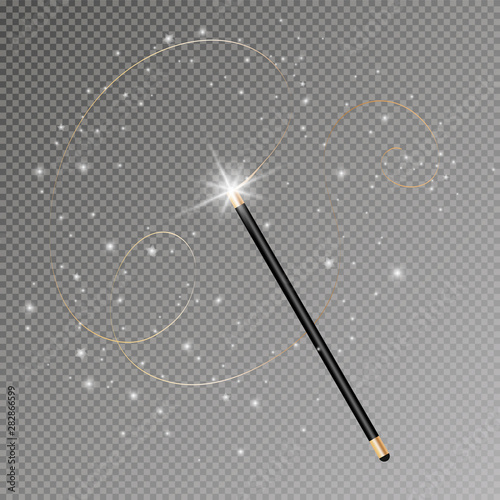 Vector illustration of magic wand.
