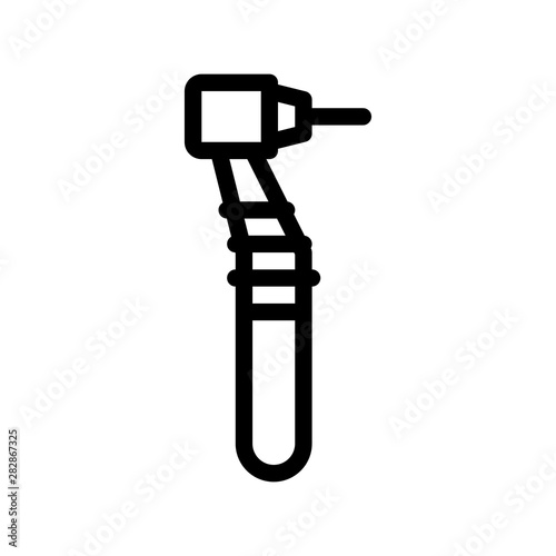 Stomatology Dentist Reamer Vector Thin Line Icon. Dentist Reamer, Crown Cutter Instrument Tool And Device Linear Pictogram. Chairside Assistance Dental Health Service Monochrome Contour Illustration