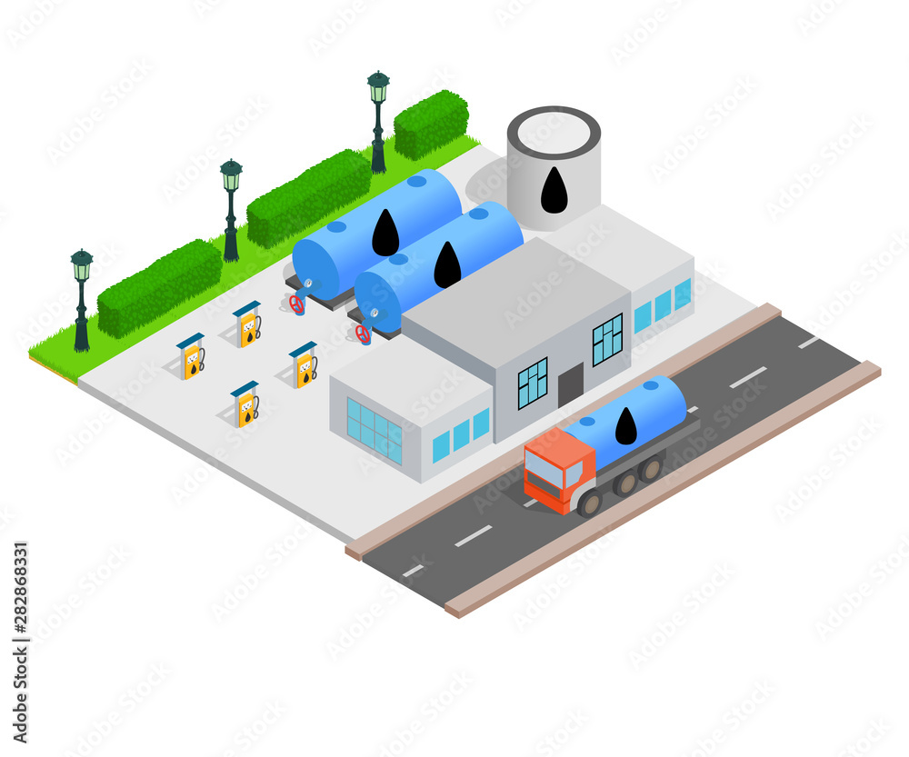 Petroleum concept banner. Isometric banner of petroleum vector concept for web, giftcard and postcard Petroleum concept banner. Isometric banner of petroleum vector concept for web, giftcard and postcard