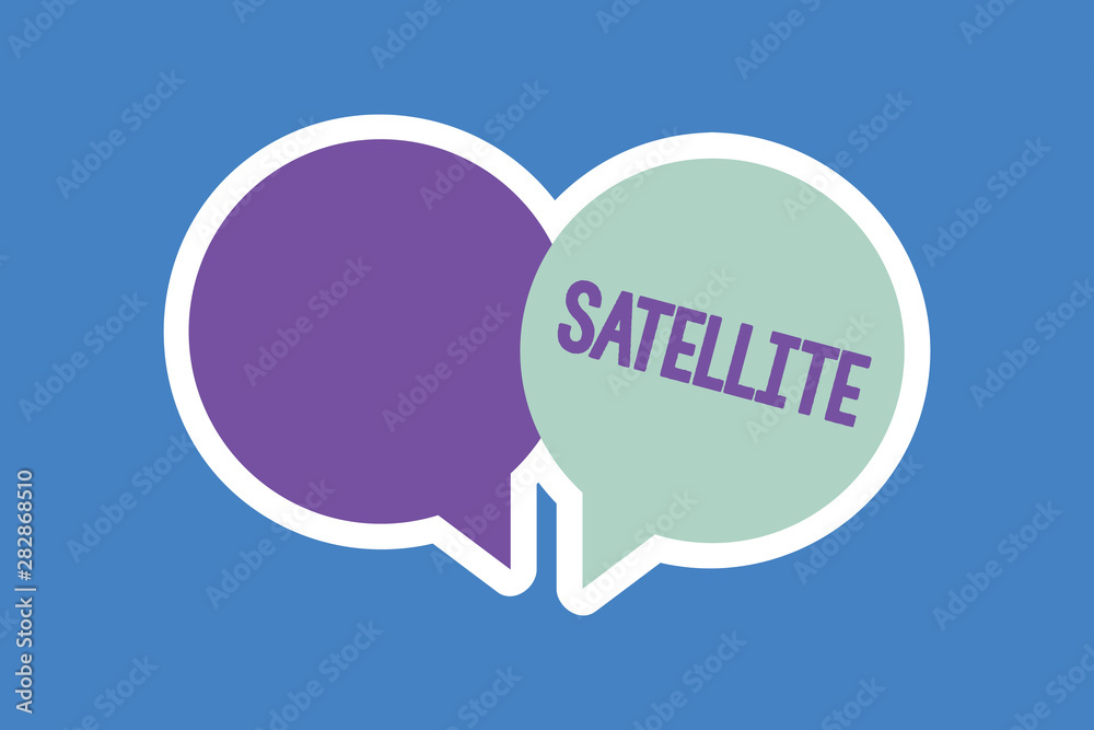 Word writing text Satellite. Business concept for Artificial body placed in orbit round the earth or another planet. Word writing text Satellite. Business concept for Artificial body placed in orbit round the earth or another planet.