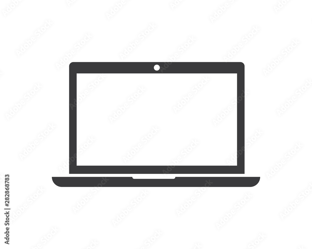 laptop logo icon vector illustration