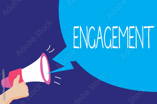 Text sign showing Engagement. Conceptual photo Formal agreement to get married arrangement for doing something. photo