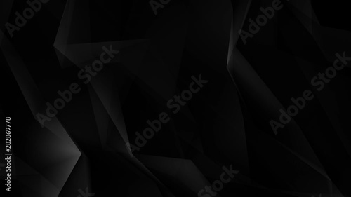 Elegant black abstract geometric polygon motion background