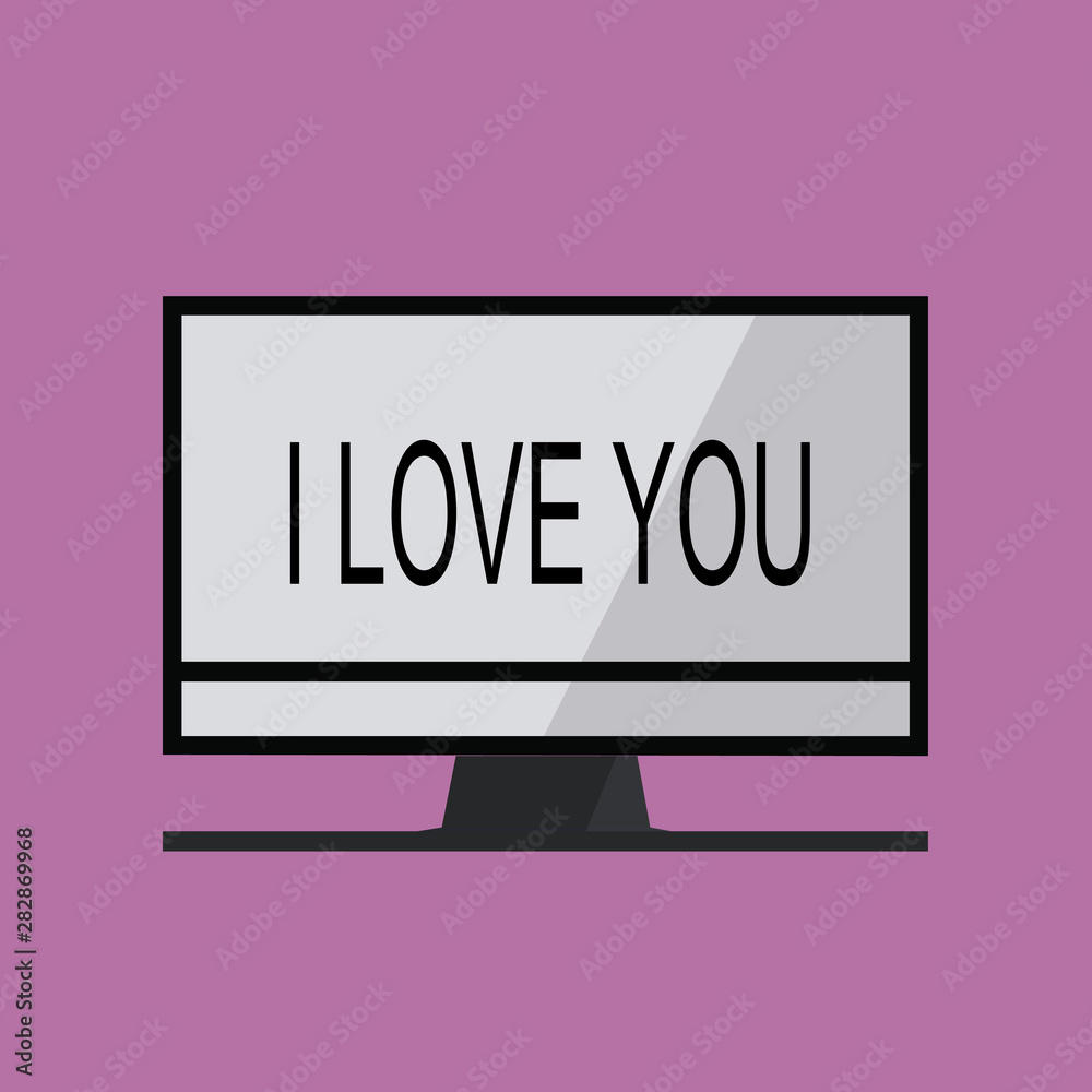 Text sign showing I Love You. Conceptual photo Expressing roanalysistic feelings for someone Positive emotion. Text sign showing I Love You. Conceptual photo Expressing roanalysistic feelings for someone Positive emotion.