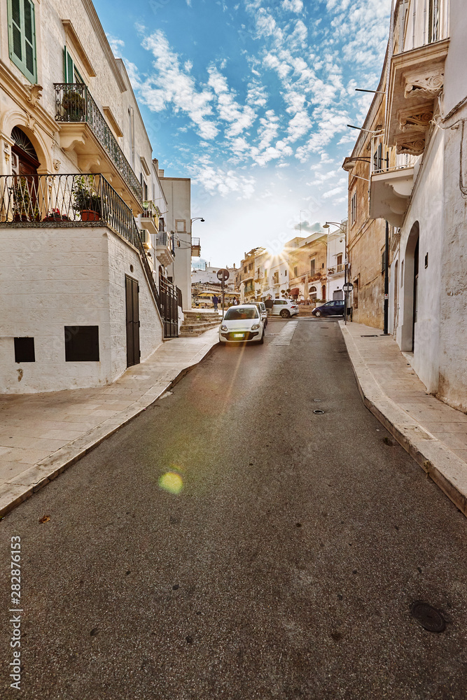 Wonderful architecture of the old town Ostuni, Bari, Italy.