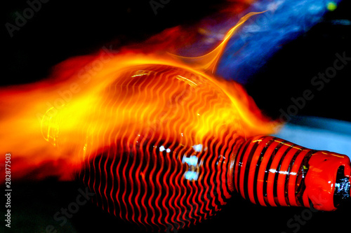 glass blowing fire photo