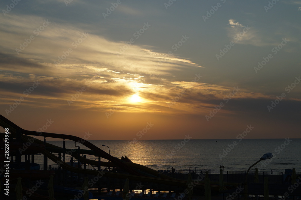 sunset at the sea sunset at the sea