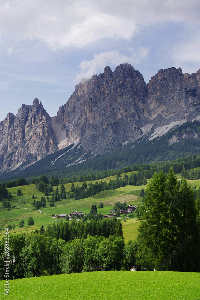 Alpine landscape in the Dolomites, Italy