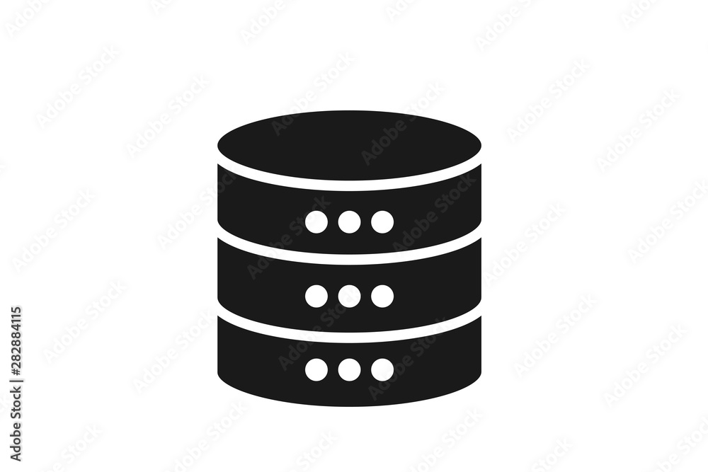 Cloud based database or server icon vector Cloud based database or server icon vector