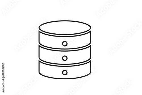 Cloud based database or server icon vector