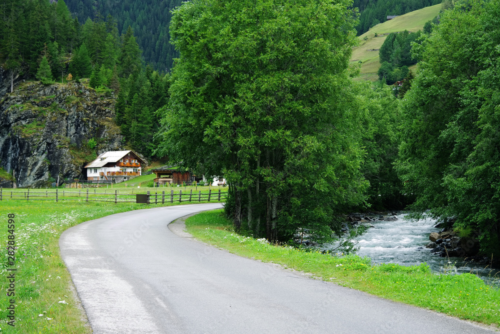 Summer landscape of Heiligenblut village in Austria, Europe