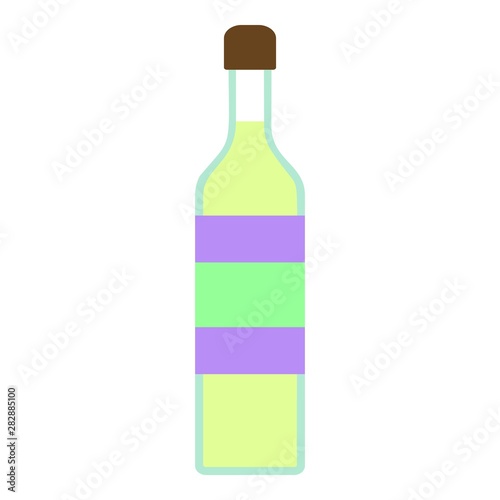 Tequila bottle icon. Flat illustration of tequila bottle vector icon for web design