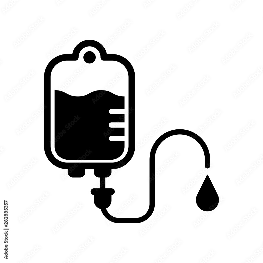 Blood Bag Vector Icon Design Template Blood Bag Vector Icon Design Template