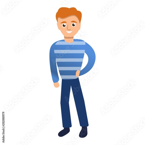 Red hair sailor icon. Cartoon of red hair sailor vector icon for web design isolated on white background