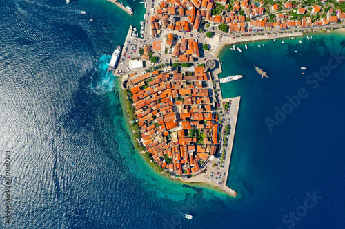 Birds Eye View of Korcula Old Town photo