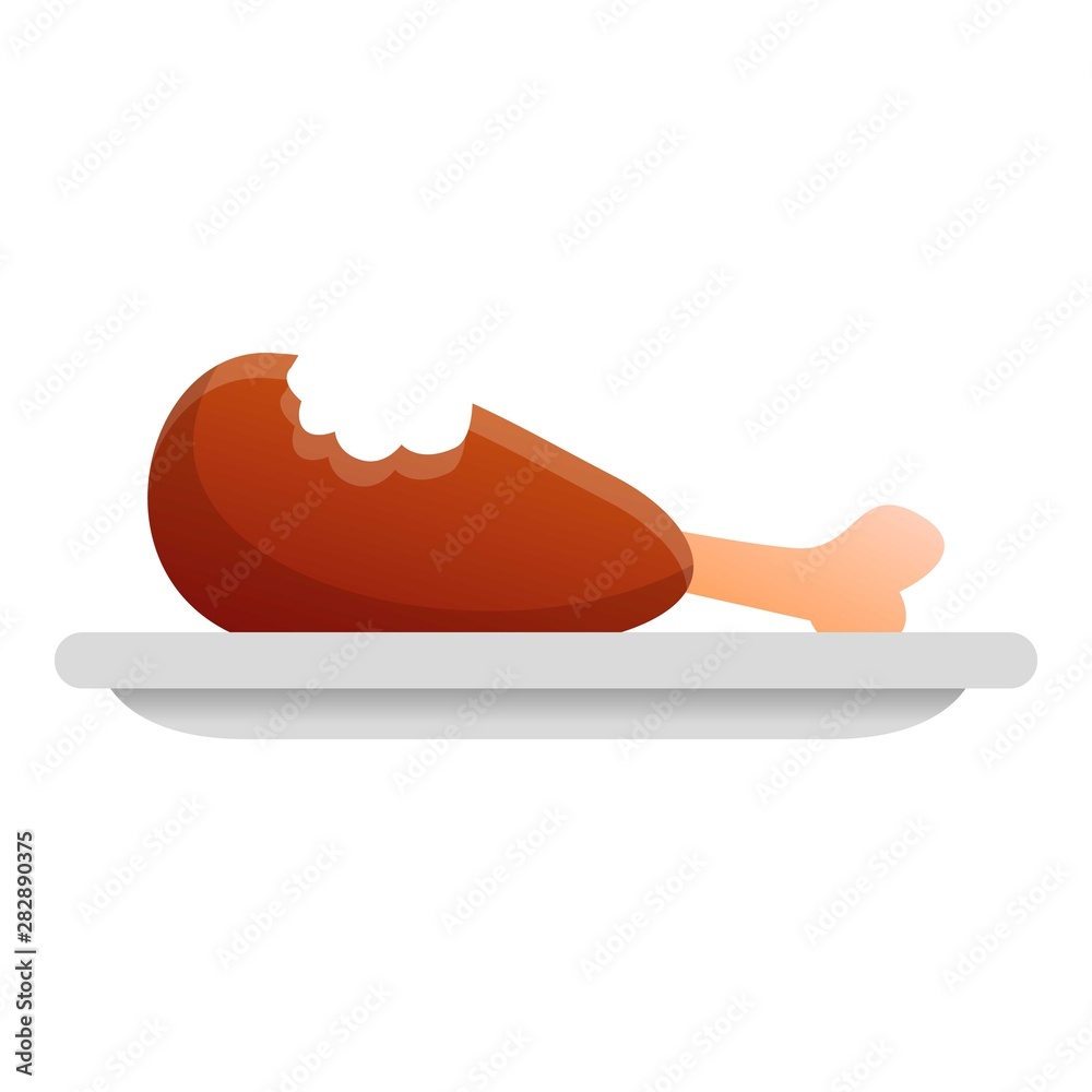 Bit chicken meat icon. Cartoon of bit chicken meat vector icon for web design isolated on white background