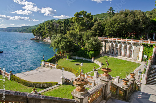 castle on the coast miramare italy