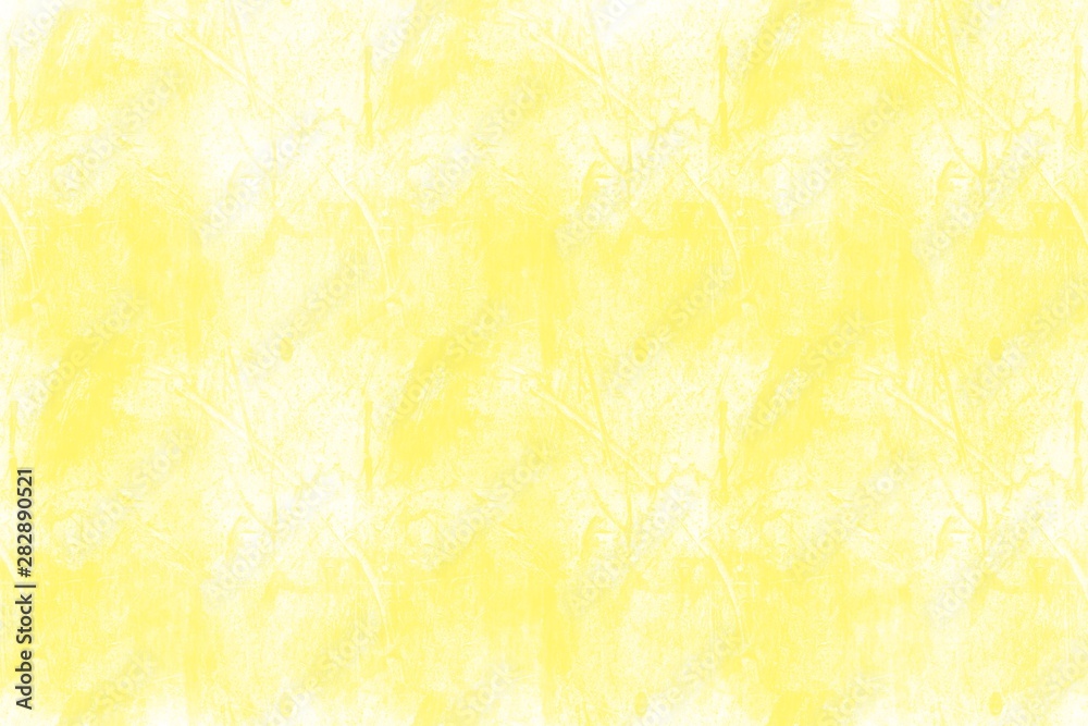 bright yellow hand drawn rough cement wall tile background pattern  
