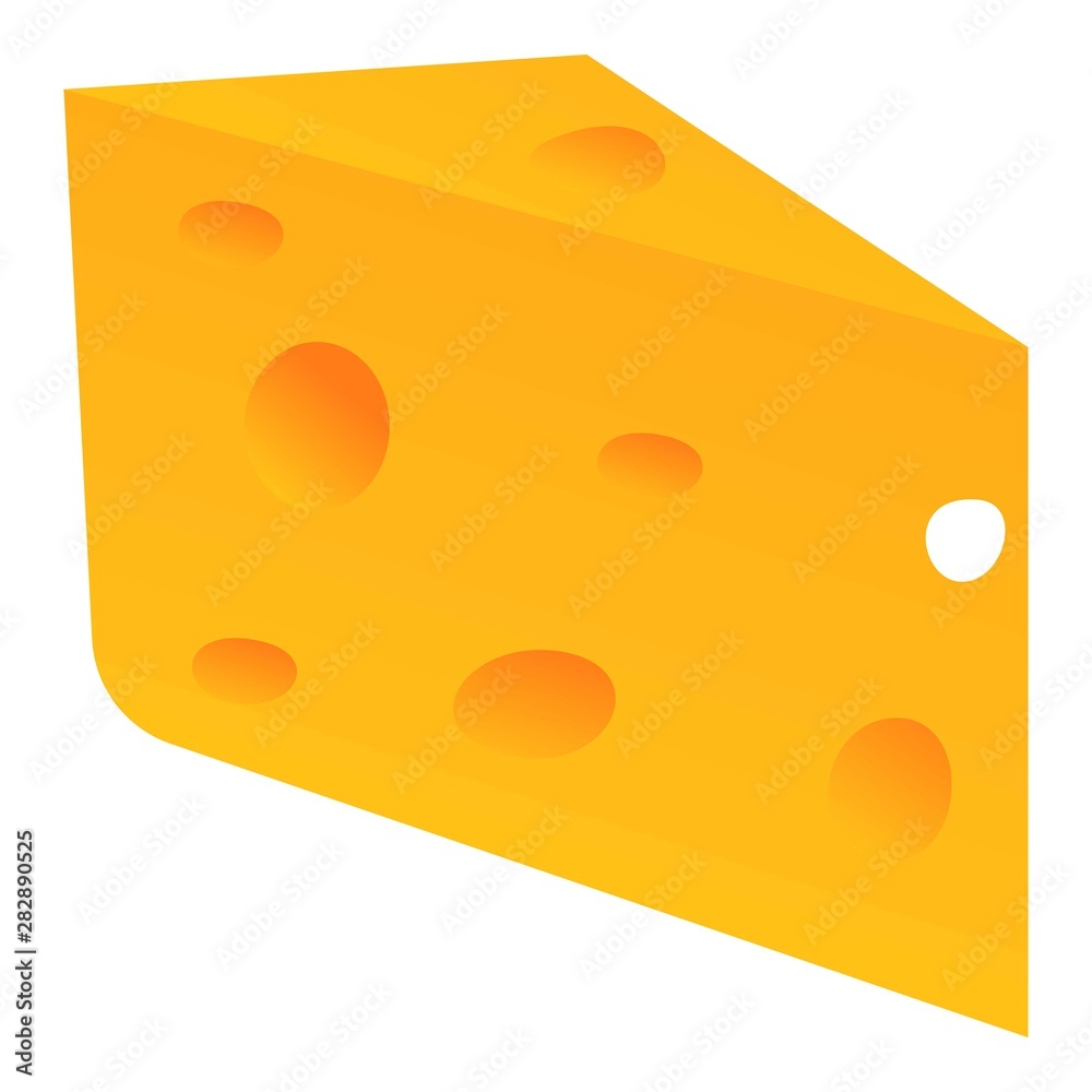 Cheese icon. Cartoon of cheese vector icon for web design isolated on white background Cheese icon. Cartoon of cheese vector icon for web design isolated on white background