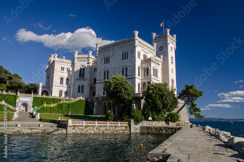 castle on the coast miramare italy