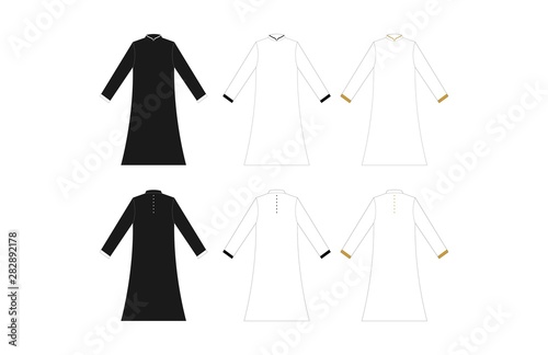 arabian robe abaya vector template