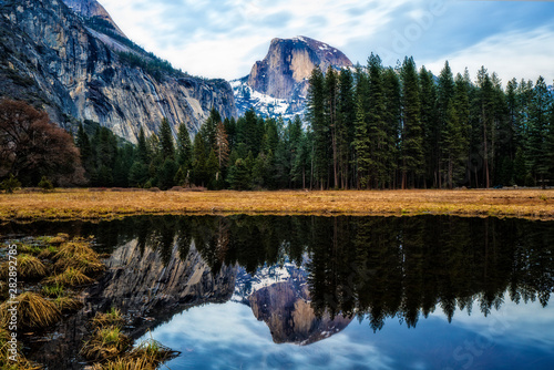 Half Dome Reflection in Yosemite by Skip Weeks