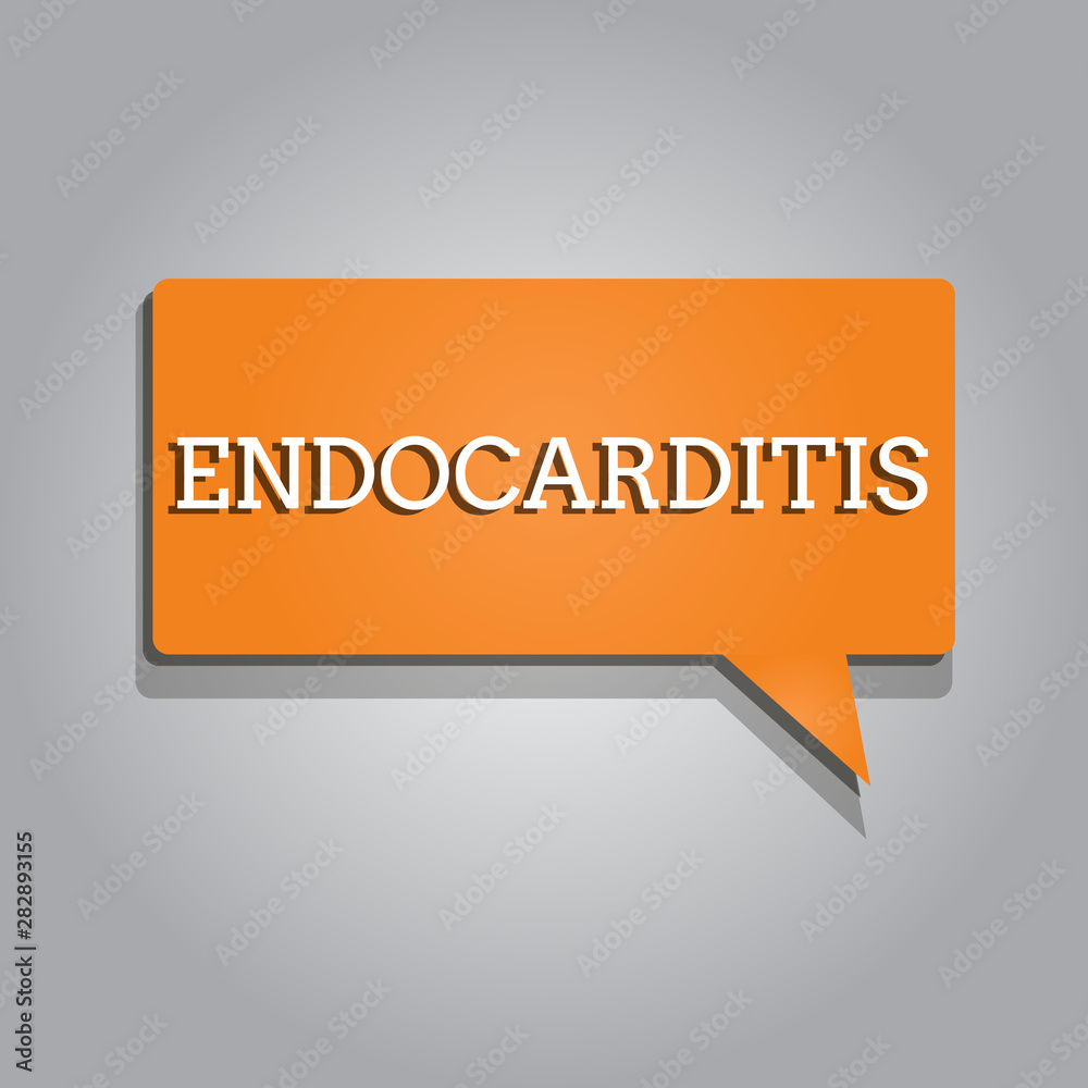 Conceptual hand writing showing Endocarditis. Business photo text Serious infection and swelling of the inner layer of the heart. Conceptual hand writing showing Endocarditis. Business photo text Serious infection and swelling of the inner layer of the heart.