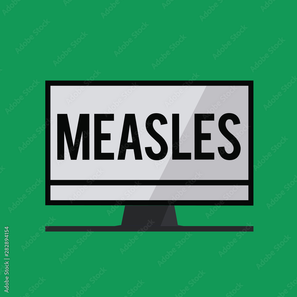 Writing note showing Measles. Business photo showcasing Infectious viral disease causing fever and a red rash on the skin. Writing note showing Measles. Business photo showcasing Infectious viral disease causing fever and a red rash on the skin.