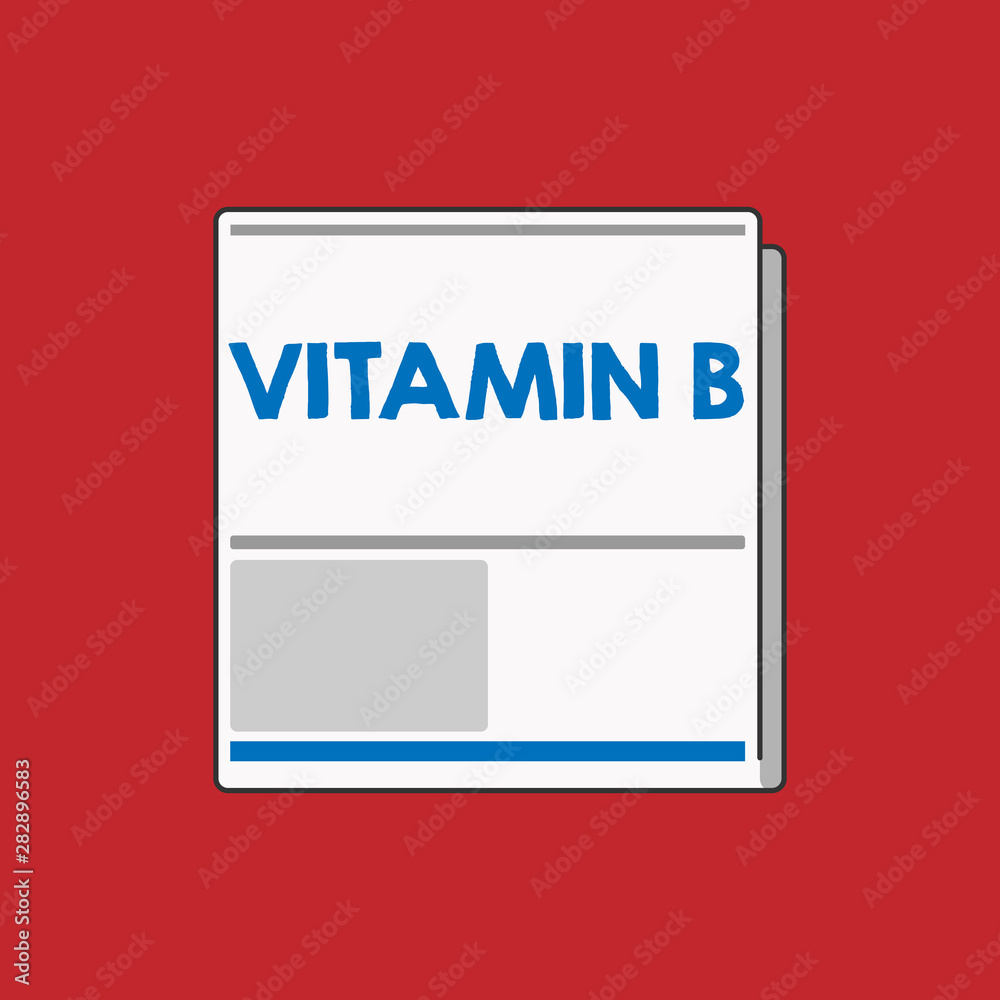 Writing note showing Vitamin B. Business photo showcasing Nutrient that helps keep the body nerve and blood cells healthy. Writing note showing Vitamin B. Business photo showcasing Nutrient that helps keep the body nerve and blood cells healthy.