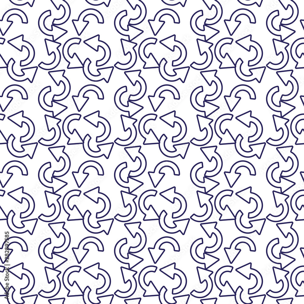 Line arrows seamless pattern. Creative abstract background. Vector illustration.