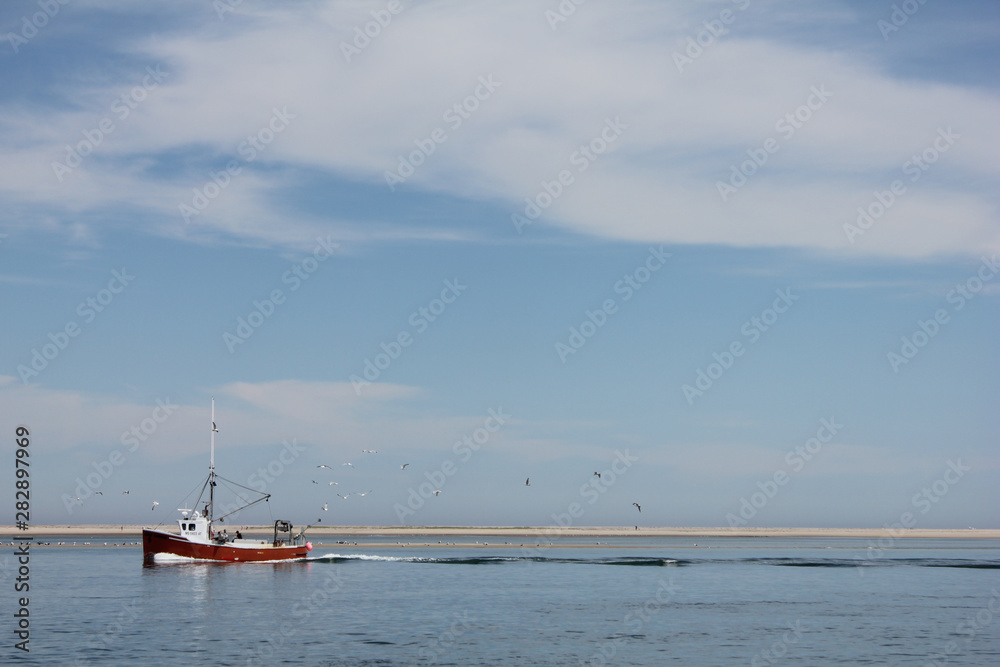 Fishing boat returning from sea