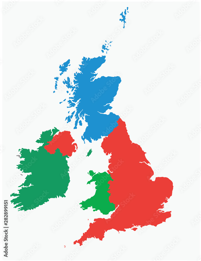 Fototapeta premium United Kingdom color vector illustration