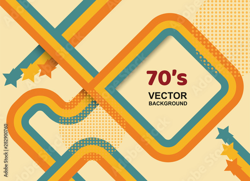 Abstract. 70s background  Vintage retro. vector.