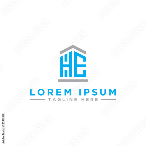 Inspiring company logo designs from the initial letters HE logo icon. -Vectors
