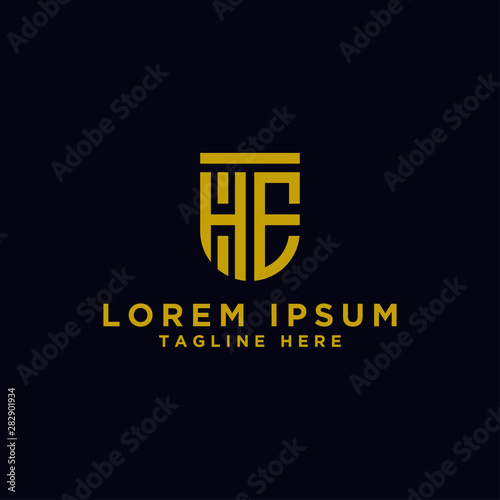 Inspiring company logo designs from the initial letters HE logo icon. -Vectors