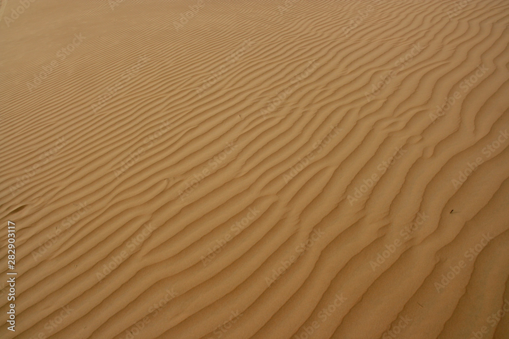 Ripples in the desert sand in the UAE Ripples in the desert sand in the UAE