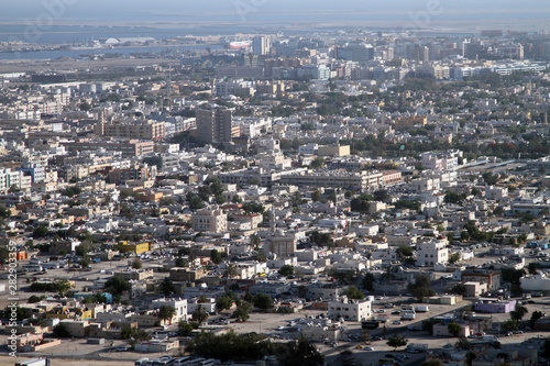 View across low-level urban development in Dubai, UAE