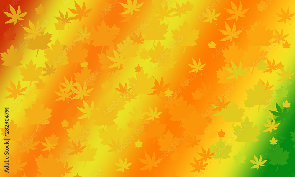 Colorful gradient background with leaves. Stylish design Colorful gradient background with leaves. Stylish design