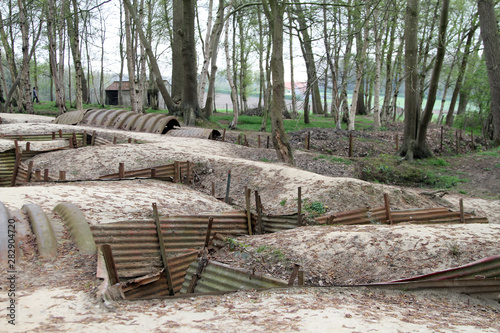 Fényképezés First World War trenches at Sanctuary Wood near Ypres, Belgium