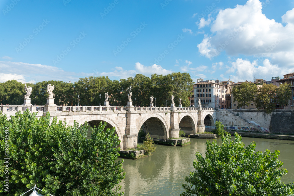 Aerial panoramic view of Rome, Italy