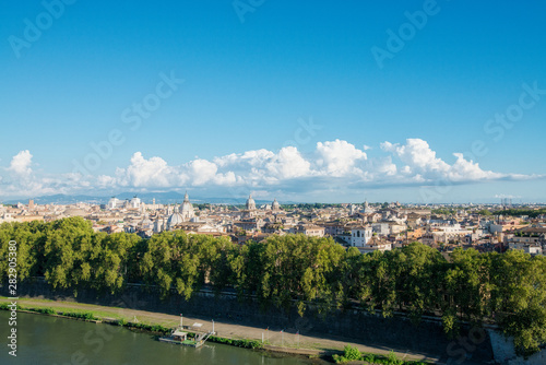Aerial panoramic view of Rome, Italy