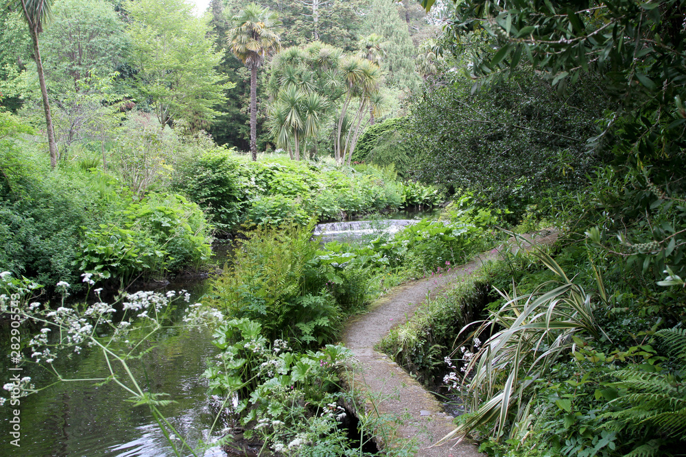 Fototapeta premium Lush gardens at Mount Usher in Co. Wicklow, Ireland