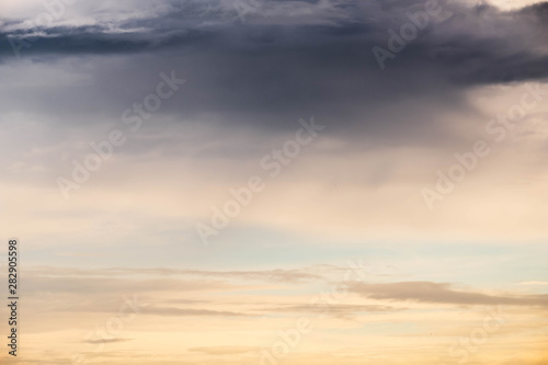 Clouds near sunset before rain blue sky