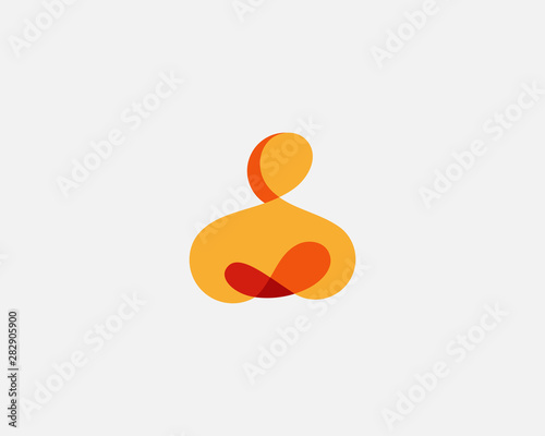 Child care vector logo design. Parents mother father baby icon logotype.