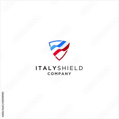Simple Vector design of Italian flag inside shield frame suitable for logo, icon and background design Free Download Simple Vector design of Italian flag inside shield frame suitable for logo, icon and background design - GFXLoad