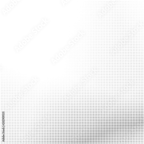 Halftone Pattern. Set of Dots. Dotted Texture on White Background. Overlay Grunge Template. Distress Linear Design. Fade Monochrome Points. Pop Art Backdrop.