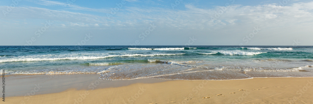 Panorama of ocean and beach