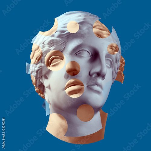 Dekoracja na wymiar  modern-conceptual-art-poster-with-ancient-statue-of-bust-of-venus-collage-of-contemporary-art